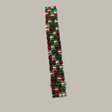 Christmas Holiday Mix, Red, Green, Silver Color French Barrette, 80mm