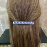 Purple And Gold Color Large Barrette, 90mm For Long Hair