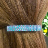 Blue, Purple, And Green Large French Barrette, 80mm