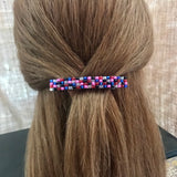 Vibrant Beaded Authentic French Barrette For Long Hair