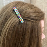 Rainbow Color Small French Style Barrettes, 50mm