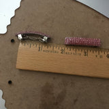 Dusty Rose Color MINI French Style Barrettes, 40mm, Set of Two