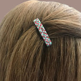 Christmas Mini French Barrettes, 40mm, Silver Color Accent