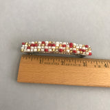 Holiday Mix, Red, Silver, Gold, White Color French Barrette, 80mm