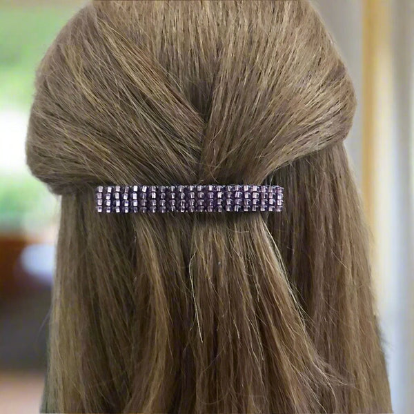 Shiny Purple Large French Barrette, 80mm