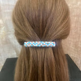 Multi Color French Barrette, Peach, Blue, White, Beige, 80mm