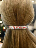 Holiday Mix, Red, Silver, Gold, White Color French Barrette, 80mm