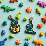 Baby Dinosaur Beaded Charm Set