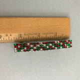 Christmas Holiday Mix, Red, Green, Silver Color French Barrette, 80mm