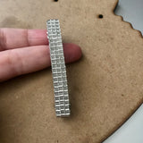 Silver Lined Crystal Color Medium French Barrette, 70mm