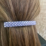 Purple And Gold Color Large Barrette, 90mm For Long Hair