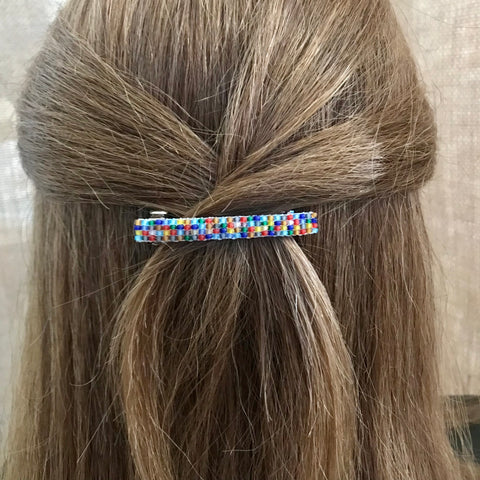 Colorful Small French Style Barrettes, Multi Color, 60mm