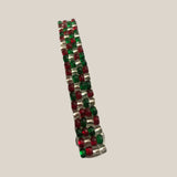 Christmas Holiday Mix, Red, Green, Silver Color French Barrette, 80mm