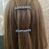 Colorful Small French Style Barrettes, Multi Color, 60mm