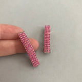 Bubble Gum Color MINI French Style Barrettes, 40mm, Set of Two