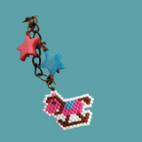 Pink And Blue Rocking Horse Charm